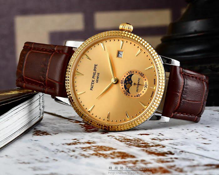 百達翡麗PATEK PHILPPE 全自動機械機芯 防劃花高級藍寶石鏡面 精品男士腕表  wssb3574